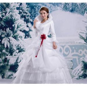 Tiger winter wedding winter 2015 new winter models thick fur collar long-sleeved cotton wh