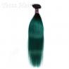 1B Green Ombre Human Hair Extension Silky Straight Hair Weave