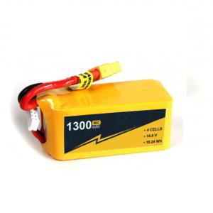 China 1300mAh 4S Lipo Drone Battery High Rate 14.8V 50C-100c Lipo Battery Compact wholesale