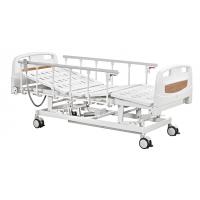 China Three Functions Electric Nursing Bed With Central Locking White Metal on sale