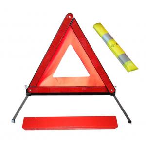 China 43 * 43 * 43cm luminous car warning triangle with special locking system on legs supplier