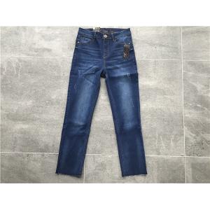 Women Skinny High Rise Denim Jeans , Customized Mid Wash Denim Jeans W82344