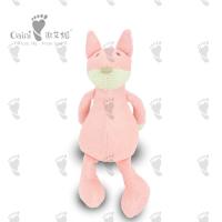 31 X 20cm Cartoon Soft Toys Eco Friendly Infant Pink Fox Stuffed Animal