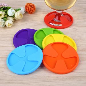 Food grade safety antiskid silicone rubber wine glass coaster