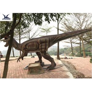 China Giant Dilophosaurus Model Outdoor Dinosaur Yard Art Customize Color / Size supplier