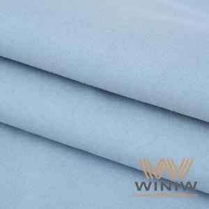 Gentle Texture Suede Light Blue Faux Microfiber Leather For Shoe Lining