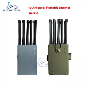 10 Antennas Portable Signal Jammer GPS Lora Lojack Radio Frequency Jammer 30m Range