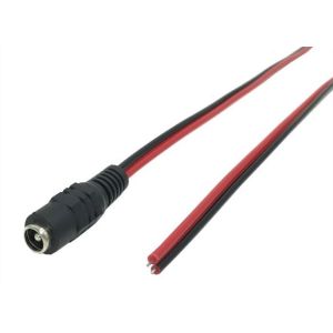 China Cable électrique rouge et noir d'installation de caméra de télévision en circuit fermé avec la prise femelle de C.C supplier