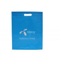 China Blue Non Woven Packaging Bags Recyclable Eco Friendly Full Color Die Cutting on sale