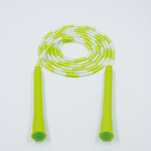 PVC Colorful Soft Beaded Jump Rope Bamboo Joint Beaded Skipping Rope