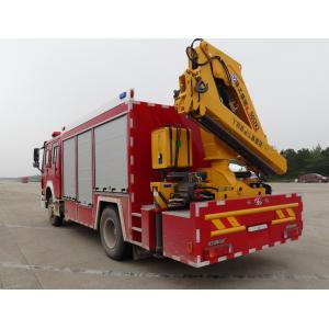 HOWO 228kw Emergency Rescue Fire Truck With XCMG 5T Crane Multifunctional