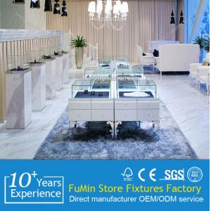 China Jewelry Showcase supermarket rack wood show case display supplier