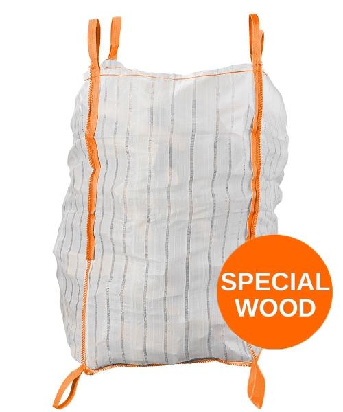 Firewood FIBC Bulk PP Big Bag Mesh Pp Bags Open Top Closed Bottom 4 Side Seam Loops