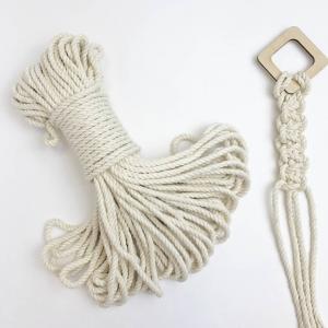 China Sustainable 4-36mm Natural Twisted Jute String Macrame Organic Cotton Rope for Crafts supplier