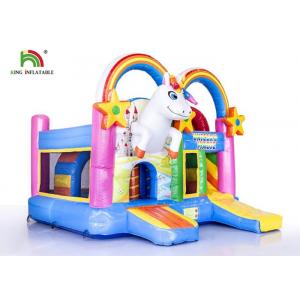 China Commercial Outdoor 4 In 1 Unicorn  Inflatable Jumping Castle / Blow Up Bouncer supplier