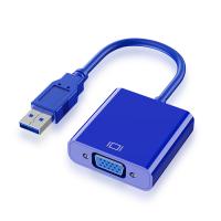 China 245mm USB 3.0 To VGA Converter 1080P Computer Connected To Monitor Extension Screen Adapter Cable on sale