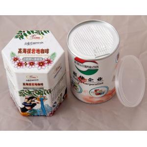 Food Grade Cylindrical water proof Paper Composite nut Cans , Aluminium Foil Peel Lid