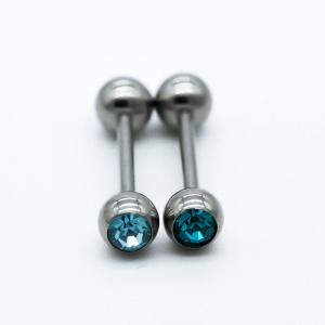 316 Stainless Steel Barbell Tongue Ring Piercing Jewelry 16mm 14G Golden Moon