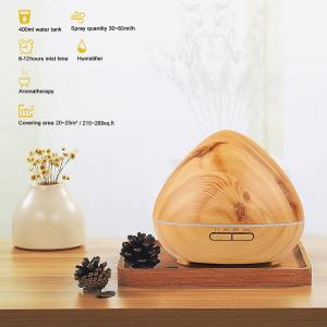 400ml Rechargeable spray Peach Design Wood Grain 7 Color Changing LED Aroma Diffuser