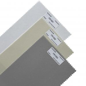 China Plain White Beige Grey 100% Polyester Fire Retardant Roller Fabrics For Window supplier