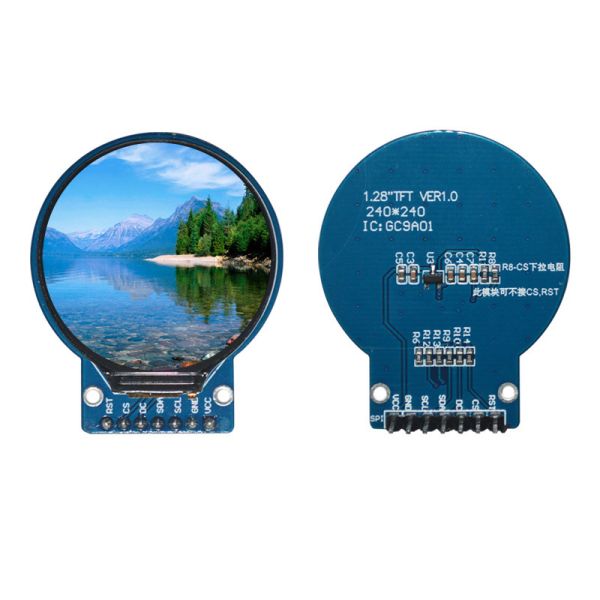 1.28 Inch Round TFT Display 240X240 Resolution SPI Interface Driving IC GC9A01