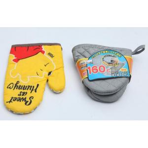 Colorful High Temp Heat Resistant Oven Gloves Fireproof Thickened Plain Design
