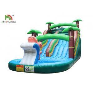 9*4*5 m Green Tree Family Inflatable Water Slide Kids Seaworld Backyard With Pool