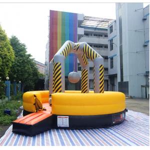 China 10M Yellow PVC Carnival Games Interactive Inflatable Meltdown For Adult supplier