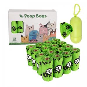 China Pink PVA 100% Biodegradable Corn Starch Pet Dog Waste Poop Bag In Roll for Dog Owners supplier