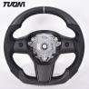 White Black Yoke Model Y Tesla Carbon Fiber Steering Wheel Plain Weave High