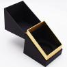 China UV Coating Embossing Rigid Black Candle Packaging Box With Lid OEM wholesale