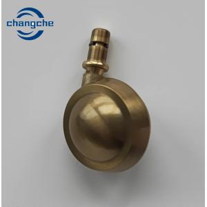 China Zinc Alloy Gold Threaded Stem Furniture Casters For Trolley 50mm Friction Stem supplier