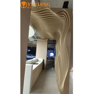 Irregular Shaped Aluminum Wall Panel Twisted Arc Column Wrapping Customized