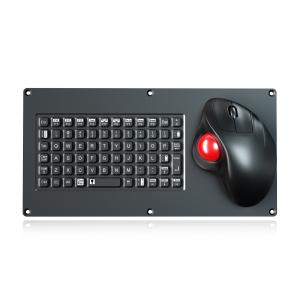 Compact Format Military Keyboard With 69 Keys And Ergonomic Trackball Mouse