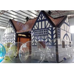 PVC Tarpaulin Weld Sealed Inflatable Buildings / Inflatable Bar For Party