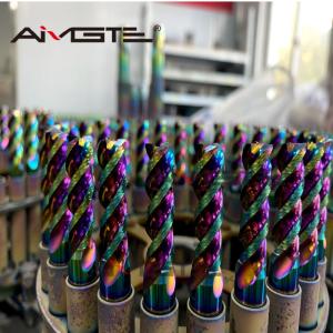 China 4 Flutes DLC Coated Solid Carbide End Mill Cutter with Ø1 mm – Ø20 mm Diameter and 2D / 3D / 5D Cutting Length wholesale