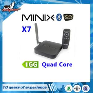 China Núcleo do quadrilátero para o minix x7 neo da caixa da tevê do androide com o núcleo rk3188 RJ45 16G do quadrilátero do ósmio do androide 4,2 de alta qualidade supplier