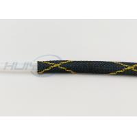 China Yellow Cross Color Electrical Braided Sleeving Environmentally - Friendly on sale