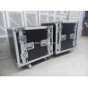 China 2U - 24U Black Plywood Shockproof Rack Case With Foam Honeycomb Inside wholesale