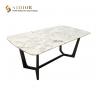 Black Marble Dining Table Set 75cm height