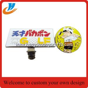 China Custom Magnetic Golf Ball Marker Hat Clip Metal Golf Hat Towel Clip Accessory supplier