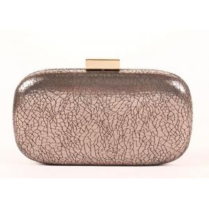 China Western Style Pretty Ladies Leather Clutch Bags With 20 Inch Metal Chain supplier