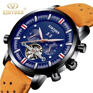 China Da cavidade automática do Tourbillon dos homens de KINYUED J019-7 relógio mecânico inferior do negócio da parte alta supplier