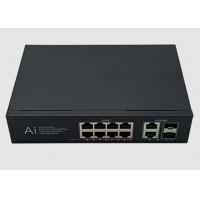 China 12-port PoE Switch 8 10/100/1000 PoE and 2 10/100/1000 Uplink Port and 2 10/100/1000 SFP Slots on sale
