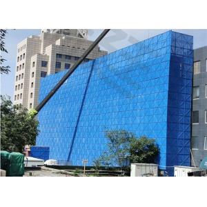 Blue Perimeter Safety Screens Climbing Scaffold System Punching Steel