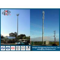 China Self Supporting Communication Steel Utility Poles With Inner Climbing Ladders on sale