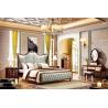 Classic Luxury Wooden Frame Upholstered Leather Antique King Size Bed