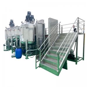 Hygiene Vacuum Emulsifying Mixer 2000L 3000L Toothpaste Manufacturing Machine