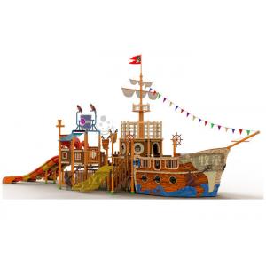 China Fiberglass Material Water Playground Equipment / FRP Pipe Pirate Ship Slide supplier