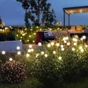 Camping Solar Lawn Lamp Led Wind Firefly Lights Outdoor Plug Ground Patio Garden Lights Waterproof
